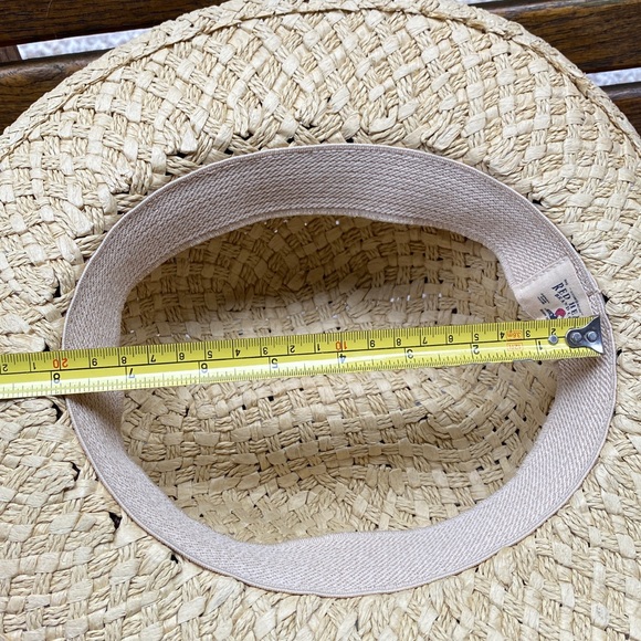 RedHead Straw Hat with Dark Brown Leather Band - Picture 10 of 10